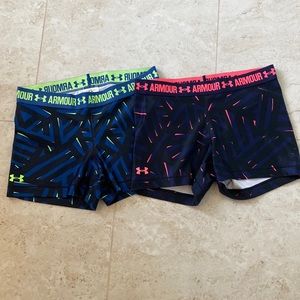 Under Armour spandex shorts. Size Large